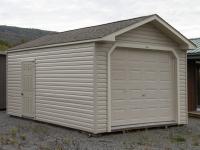 12x18 Peak Roof One-Car Garage with Vinyl Siding From Pine Creek Structures of Spring Glen